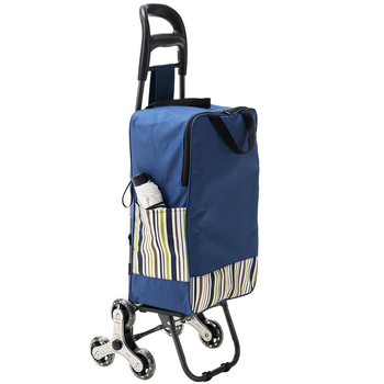 Πτυσσόμενο καρότσι αγορών, φορητό χειροκίνητο καρότσι με σώμα από ύφασμα, εκτύπωση λογότυπου και προσαρμογή (~2 kg)