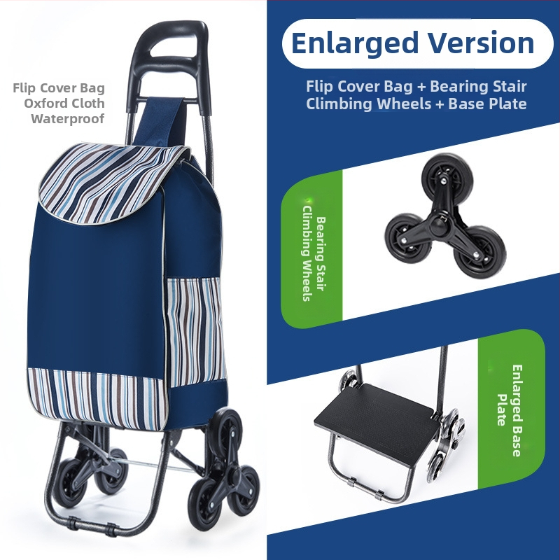 Πτυσσόμενο καρότσι αγορών, φορητό χειροκίνητο καρότσι με σώμα από ύφασμα, εκτύπωση λογότυπου και προσαρμογή (~2 kg)