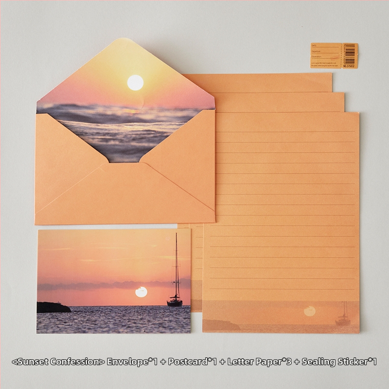 Σετ επιστολόχαρτων και φακέλων — φάκελοι κινεζικού στυλ, Blue Book Stationery, μοντέλο yhp261