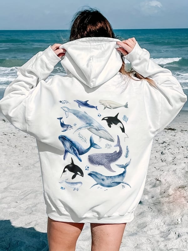 Hoodie s geometrijskim uzorkom, slobodan kroj, dugi rukavi, okrugli izrez, poliester 90–95%