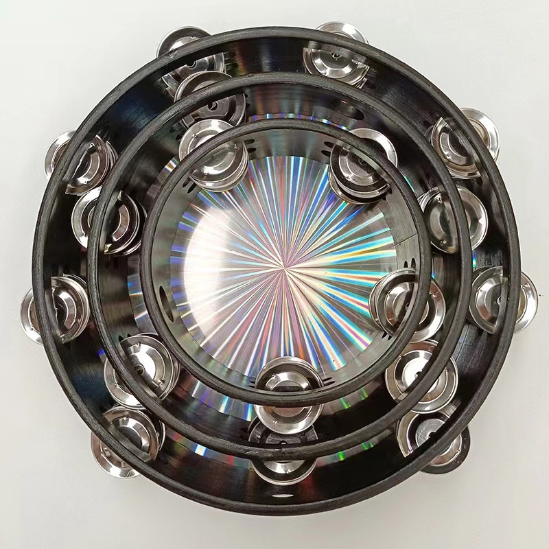 Orff dubultrindu lāzera tamburīns, koka rokas perkusijas instruments bērniem, vecums 7–14