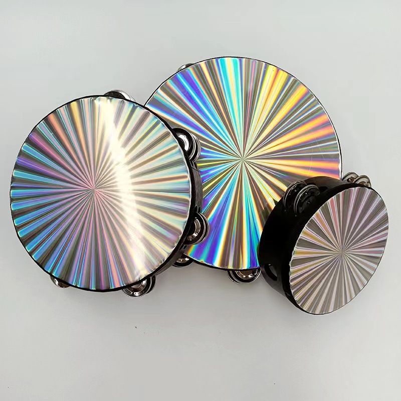 Orff dubultrindu lāzera tamburīns, koka rokas perkusijas instruments bērniem, vecums 7–14