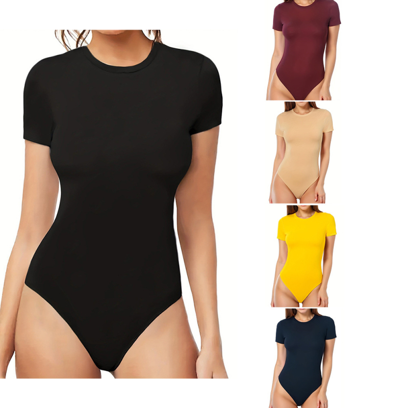 Jumpsuit με μανίκια 3/4, υψηλή μέση, στενή εφαρμογή· ύφασμα Milk Silk (πολυεστέρας 90–95%, σπάντεξ <30%), μικροελαστικότητα