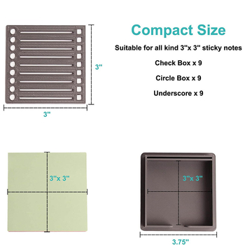 Jinyan Līmes Piezīmju Turētājs ar Šablonu, 100 iekšējās lapas, Līmplēses iekļautas, IP atļauja nav