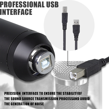 BM800 USB кондензаторен микрофон за компютър, безжичен, омнидирекционен, 20Hz-20kHz, SNR ≥70dB