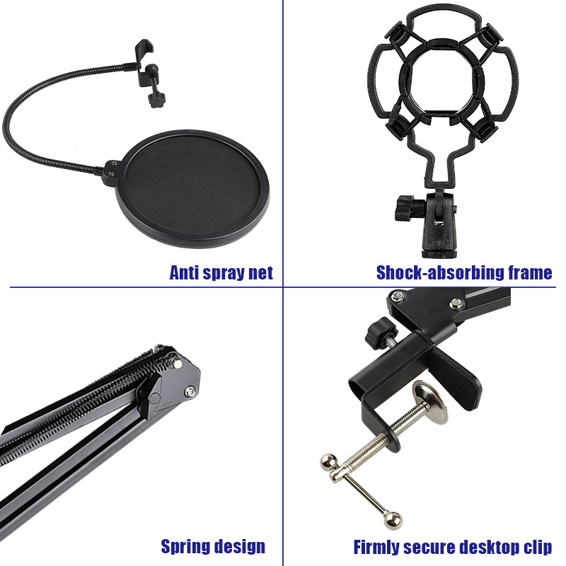 BM800 USB кондензаторен микрофон за компютър, безжичен, омнидирекционен, 20Hz-20kHz, SNR ≥70dB