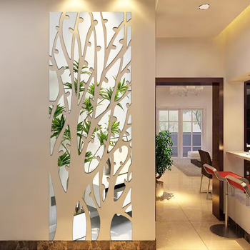 Δέντρο της τύχης 3D ακρυλικός αυτοκόλλητος τοίχου, αδιάβροχος, μοντέρνος 3D διακόσμηση για σαλόνι, υπνοδωμάτιο, μελέτη, είσοδος