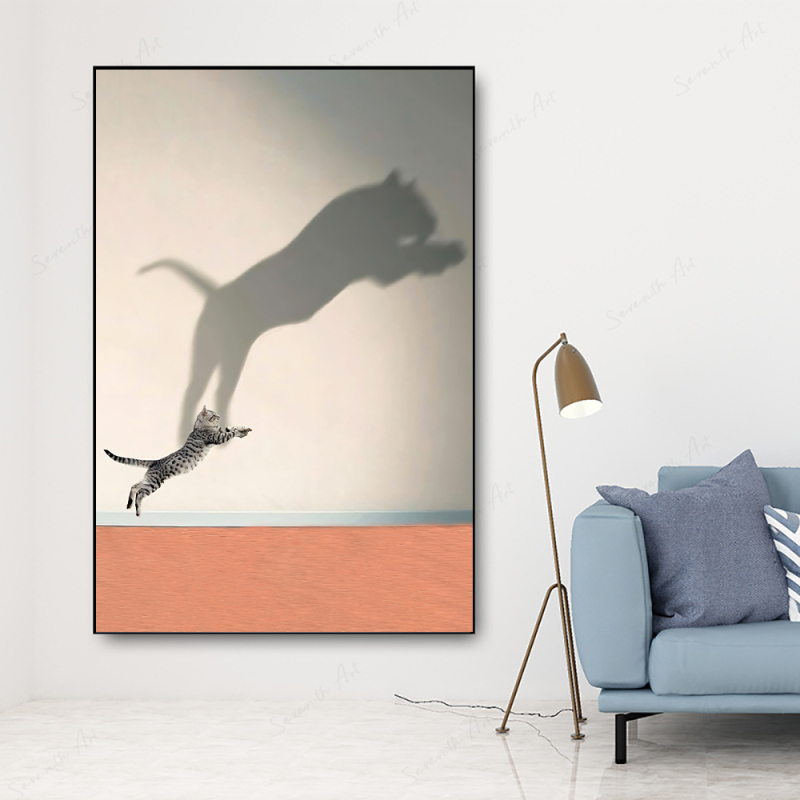 Декоративна платнена картина, модерен стил, без рамка, едно парче; буквен дизайн, подходяща за дневна.