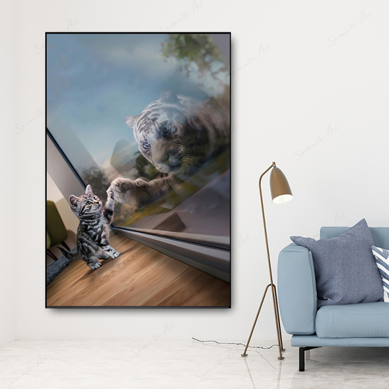 Декоративна платнена картина, модерен стил, без рамка, едно парче; буквен дизайн, подходяща за дневна.