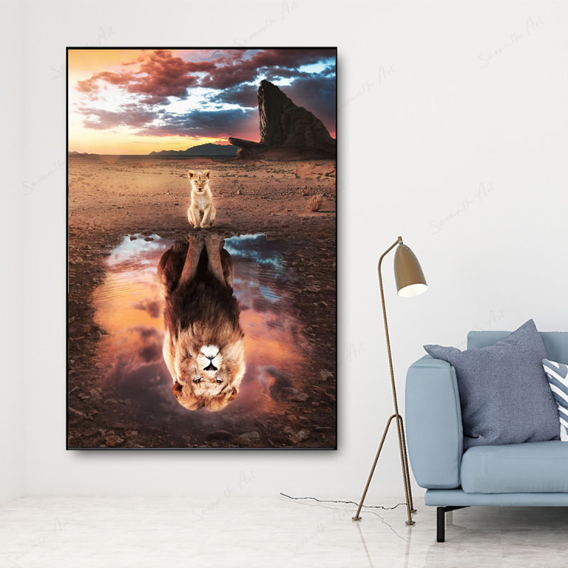 Декоративна платнена картина, модерен стил, без рамка, едно парче; буквен дизайн, подходяща за дневна.