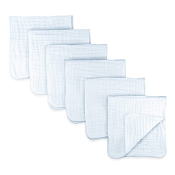 Пелена за оригване от 100% памук муслин, шестслойна, попивателна за бебета и деца