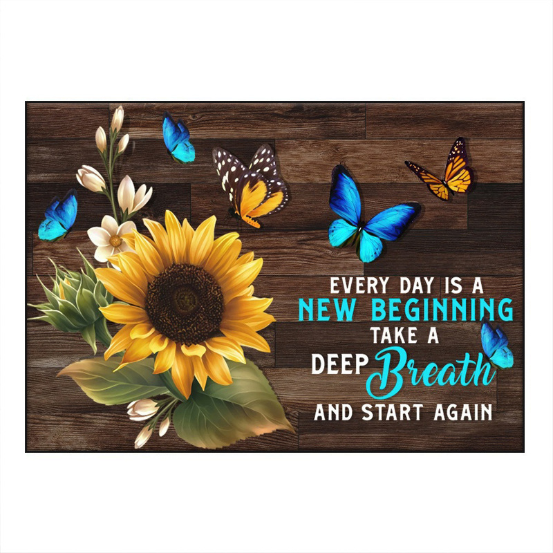 Слънчогледова картина върху платно – рамкирана в алуминиева рамка, маслено платно, инкджетен печат, модерен минималистичен стил, стенна украса за дневна, спалня, трапезария, антре и търговски пространства