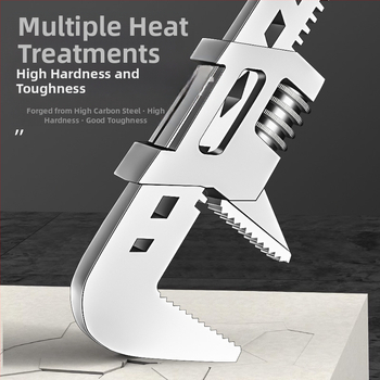 Клещи за тръби за баня с правоъгълен ъгъл и регулируеми, с голямо отваряне, хром-ванадиева стомана