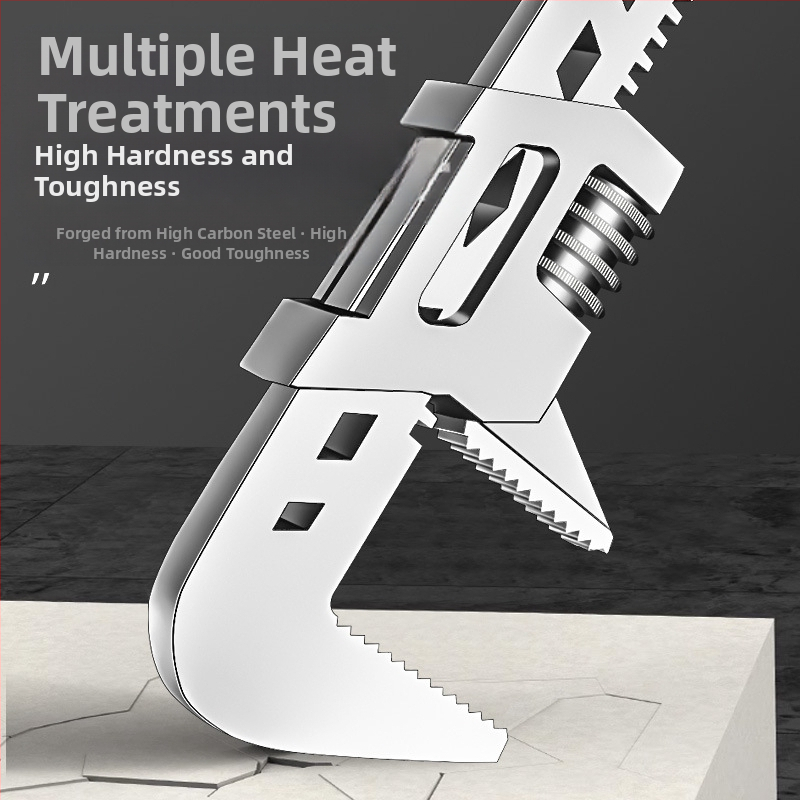Клещи за тръби за баня с правоъгълен ъгъл и регулируеми, с голямо отваряне, хром-ванадиева стомана
