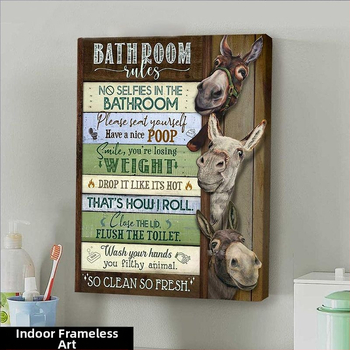 Канва картина с животински мотив, безрамково окачване, водоустойчива и устойчива на драскотини и разкъсване.