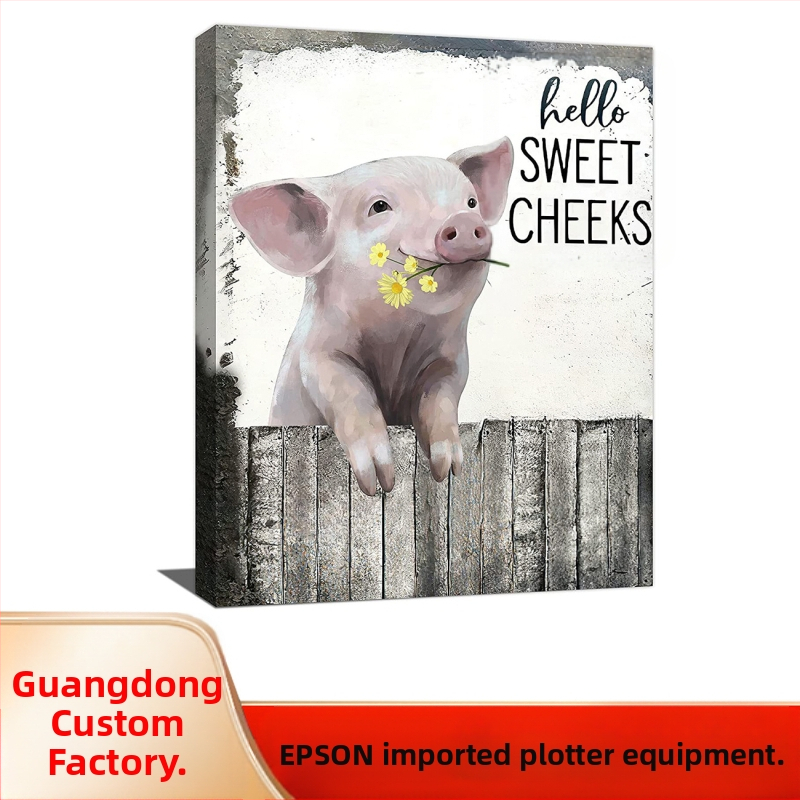 Канва картина с животински мотив, безрамково окачване, водоустойчива и устойчива на драскотини и разкъсване.