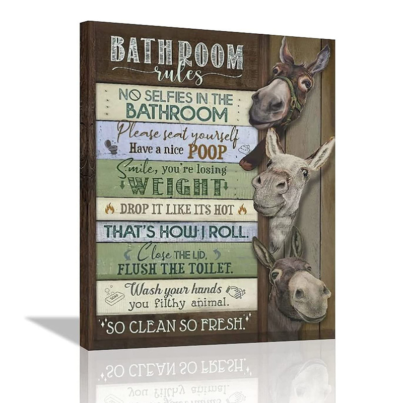 Канва картина с животински мотив, безрамково окачване, водоустойчива и устойчива на драскотини и разкъсване.