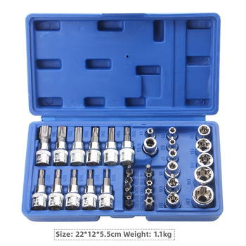 14-членен комплект инструменти за автомобилен ремонт, хром-ванадий стомана, 14 части, нетно тегло 2 кг