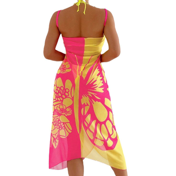 Μαγιό με Εκτύπωση με Δίκτυ από Γάζα για Παραλία, Φούστα από Γάζα, Προστασία από τον Ήλιο, χωρίς Ενίσχυση ή Επένδυση Στήθου, Εξωτερικό: 82% Πολυεστέρας, Επένδυση: 20% Σπάντεξ, Βάρος 200 g