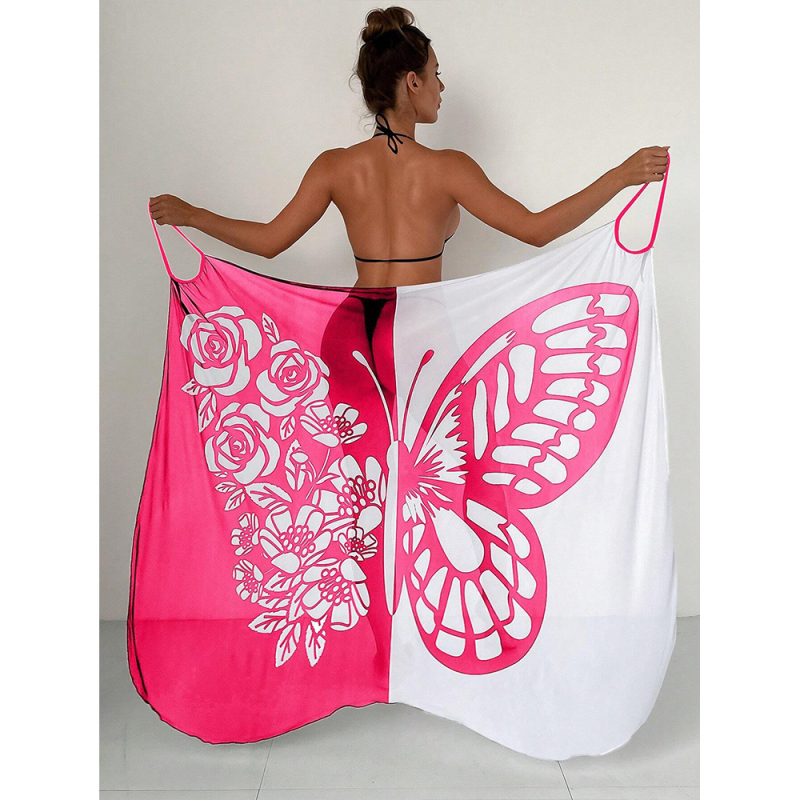 Μαγιό με Εκτύπωση με Δίκτυ από Γάζα για Παραλία, Φούστα από Γάζα, Προστασία από τον Ήλιο, χωρίς Ενίσχυση ή Επένδυση Στήθου, Εξωτερικό: 82% Πολυεστέρας, Επένδυση: 20% Σπάντεξ, Βάρος 200 g