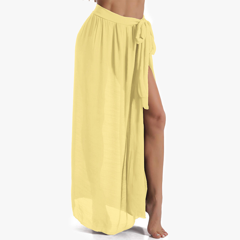 Γυναικείο φόρεμα χωρίς μανίκια, με εξώφυλλο στη μέση, μακρύ παραθαλάσσιο φόρεμα σε μονοχρωμία, ύφασμα Tencel Bamboo, 65% βαμβάκι, 160 g/m²