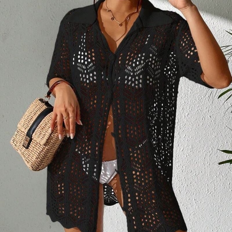 Γυναικείο παραλιακό καμβάς για μπικίνι - πλεκτό, UV προστασία, 210 g πολυεστέρας, επένδυση πολυεστέρα 80%, κατάλληλο για κολύμβηση