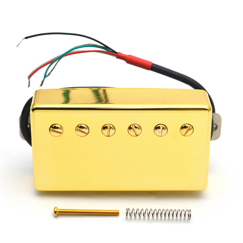 Pickup pentru chitară electrică cu bobinaj dublu, magnet Alnico 2, carcasă din cupru, placă de bază din cupru, model LPA2-CR 4C, greutate 150 g