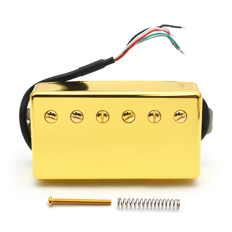 Pickup pentru chitară electrică cu bobinaj dublu, magnet Alnico 2, carcasă din cupru, placă de bază din cupru, model LPA2-CR 4C, greutate 150 g