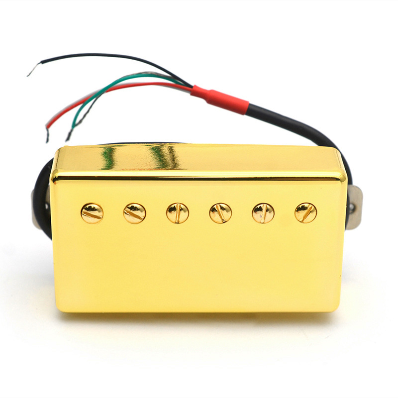 Pickup pentru chitară electrică cu bobinaj dublu, magnet Alnico 2, carcasă din cupru, placă de bază din cupru, model LPA2-CR 4C, greutate 150 g