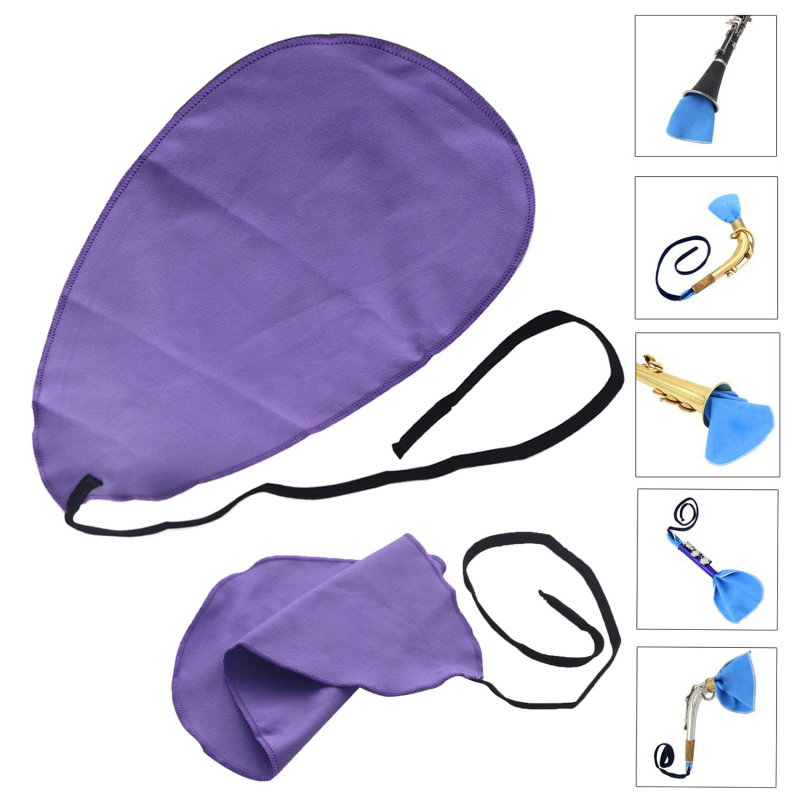 Saxofon tisztító kendő velúr műbőrrel – OPP csomagolás, hangszerhez, kiegészítők rézcsövek