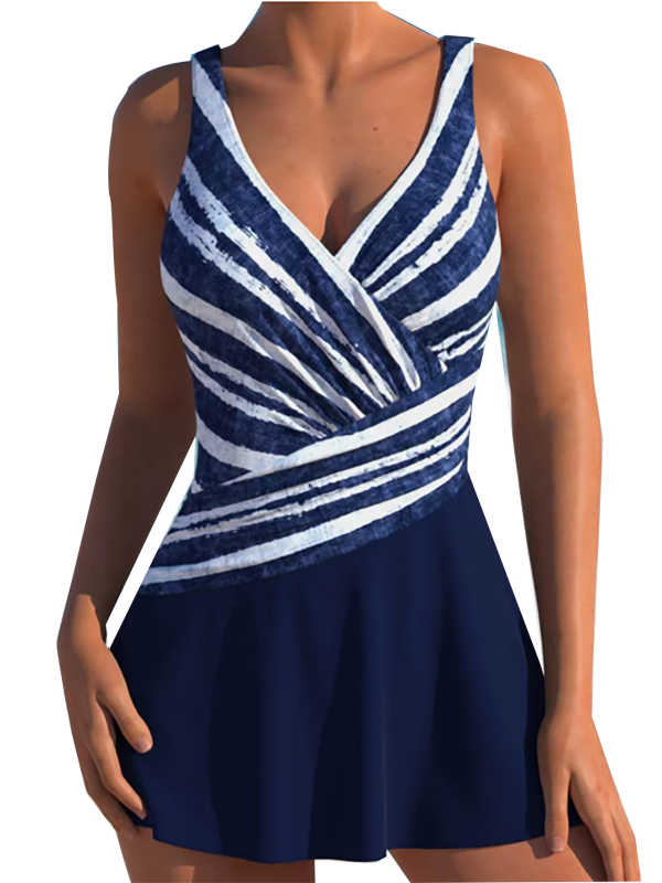 Γυναικείο ολόσωμο μαγιό με εκτύπωση, ανοιχτή πλάτη, νάιλον ύφασμα, επένδυση 18% ελαστάν, μεταλλική υποστήριξη