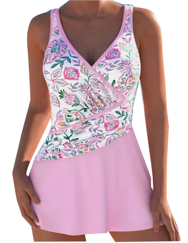 Γυναικείο ολόσωμο μαγιό με εκτύπωση, ανοιχτή πλάτη, νάιλον ύφασμα, επένδυση 18% ελαστάν, μεταλλική υποστήριξη