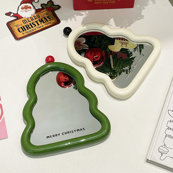 Козметично огледало за настолен плот със сгъваема стойка – ABS рамка, едностранно огледало, подходящо за спалня, дневна и баня