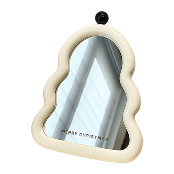 Козметично огледало за настолен плот със сгъваема стойка – ABS рамка, едностранно огледало, подходящо за спалня, дневна и баня