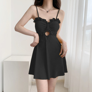 Γυναικείο ολόσωμο μαγιό με υψηλή μέση, χωρίς μανίκια, με επένδυση στήθους χωρίς ενίσχυση, ύφασμα Milk Silk (100% Πολυεστέρας)