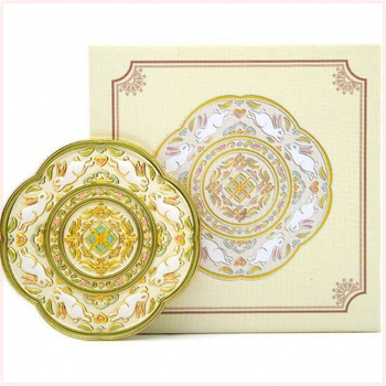 Огледало за грим в китайски стил, антично, портативно, метална рамка, компактно, без електричество