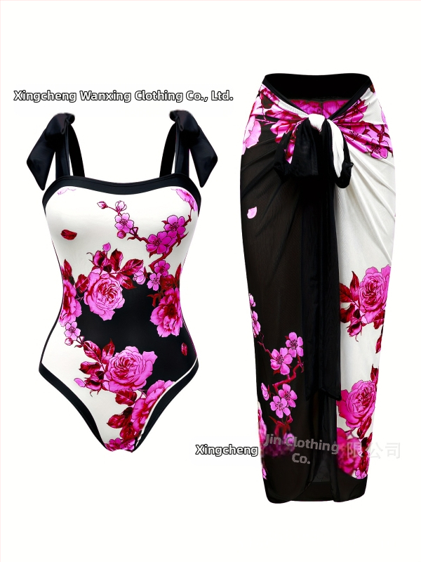 Μονόσωμο γυναικείο μαγιό με εκτύπωση, πολυεστερικό ύφασμα 82% και φόδρα 18%, επένδυση για το στήθος χωρίς μεταλλική στήριξη, χωρίς μανίκια