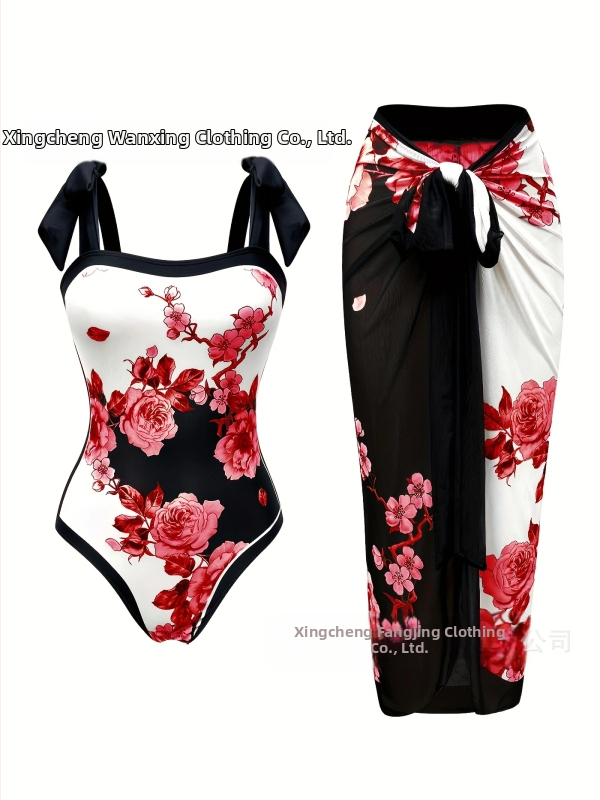 Μονόσωμο γυναικείο μαγιό με εκτύπωση, πολυεστερικό ύφασμα 82% και φόδρα 18%, επένδυση για το στήθος χωρίς μεταλλική στήριξη, χωρίς μανίκια