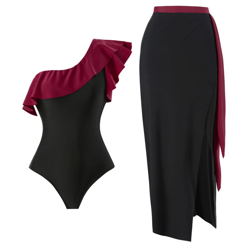 Μονόσωμο μαγιό χωρίς τιράντες με ενσωματωμένη επένδυση στήθους, μονόχρωμο, ύφασμα νάιλον 82% με επένδυση πολυεστέρα 95%