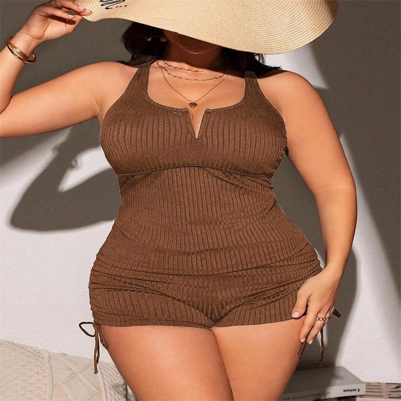 Σετ μαγιό δύο τεμαχίων, ανοιχτή πλάτη, κάλυψη κοιλιάς, επένδυση στήθους, χωρίς μεταλλική υποστήριξη, πολυεστέρας (95%)