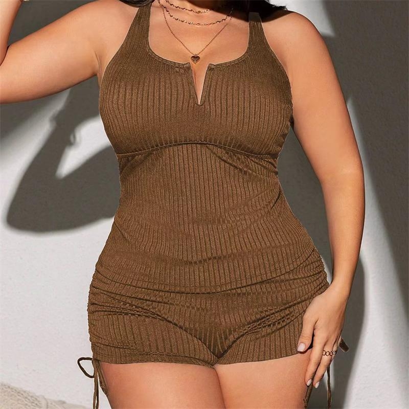 Σετ μαγιό δύο τεμαχίων, ανοιχτή πλάτη, κάλυψη κοιλιάς, επένδυση στήθους, χωρίς μεταλλική υποστήριξη, πολυεστέρας (95%)