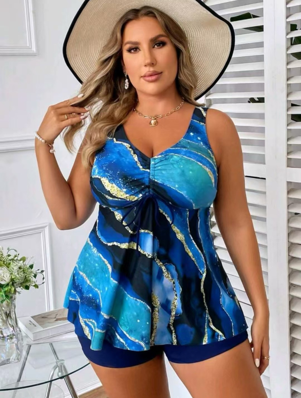 Ολόσωμο μαγιό γυναικών με λεοπάρ εκτύπωση, χωρίς μανίκια, με επένδυση στήθους, πολυεστέρας