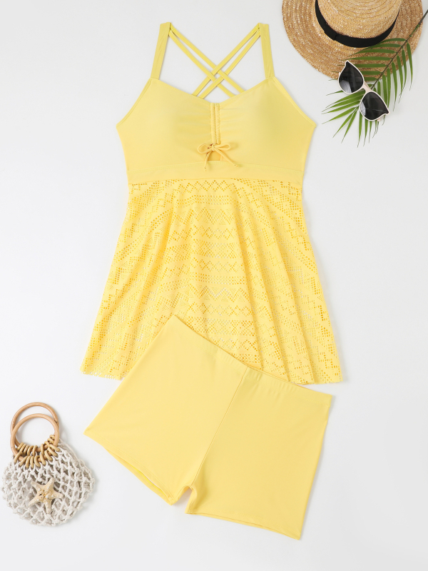 Γυναικείο ολόσωμο μαγιό με υψηλή μέση, χωρίς μανίκια, πολυεστερ-ελαστάν μίξη, με επένδυση στήθους, γρήγορο στέγνωμα