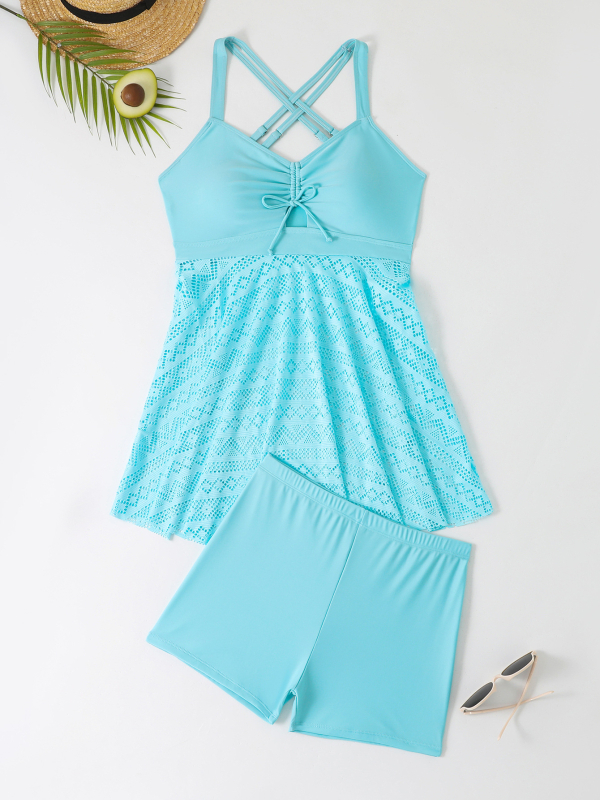 Γυναικείο ολόσωμο μαγιό με υψηλή μέση, χωρίς μανίκια, πολυεστερ-ελαστάν μίξη, με επένδυση στήθους, γρήγορο στέγνωμα