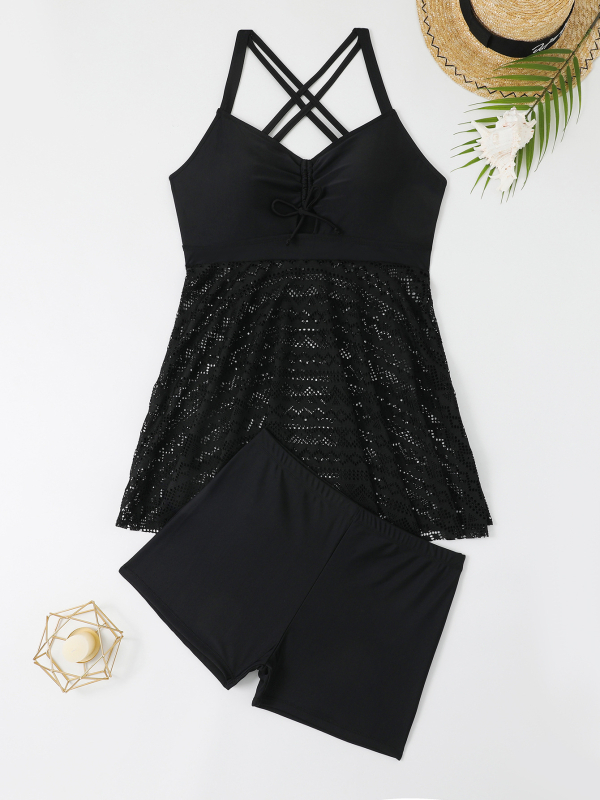 Γυναικείο ολόσωμο μαγιό με υψηλή μέση, χωρίς μανίκια, πολυεστερ-ελαστάν μίξη, με επένδυση στήθους, γρήγορο στέγνωμα