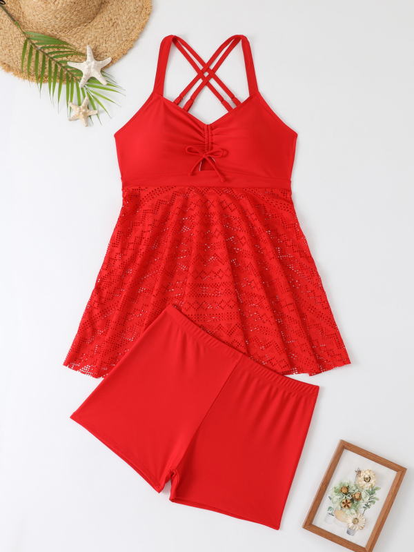 Γυναικείο ολόσωμο μαγιό με υψηλή μέση, χωρίς μανίκια, πολυεστερ-ελαστάν μίξη, με επένδυση στήθους, γρήγορο στέγνωμα