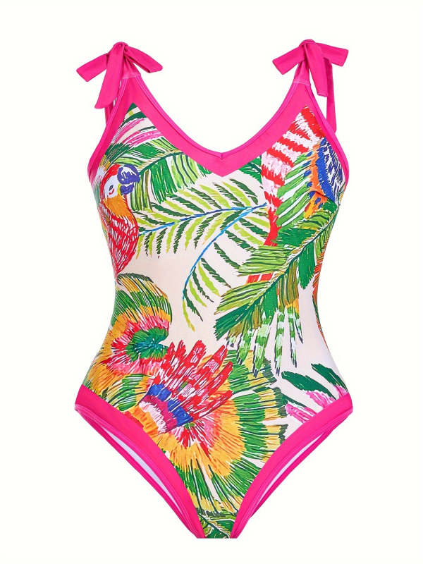 Μονόσωμο μαγιό για γυναίκες - σεξουαλικό τύπωμα με διάφανη επικάλυψη από δίχτυ, χωρίς μανίκια, πολυεστέρας, με επένδυση στο στήθος, χωρίς μεταλλικές στηρίξεις