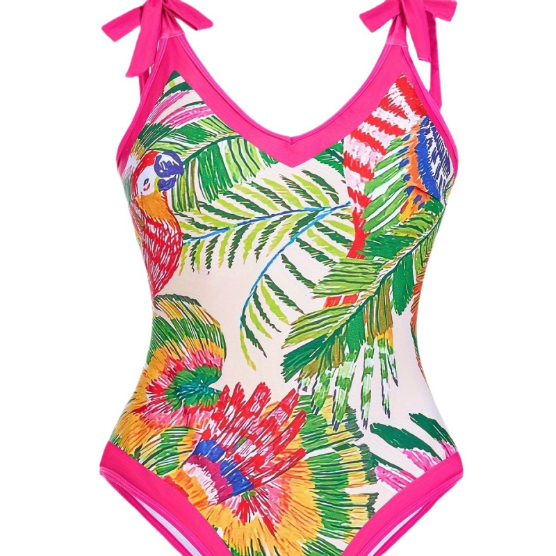 Μονόσωμο μαγιό για γυναίκες - σεξουαλικό τύπωμα με διάφανη επικάλυψη από δίχτυ, χωρίς μανίκια, πολυεστέρας, με επένδυση στο στήθος, χωρίς μεταλλικές στηρίξεις