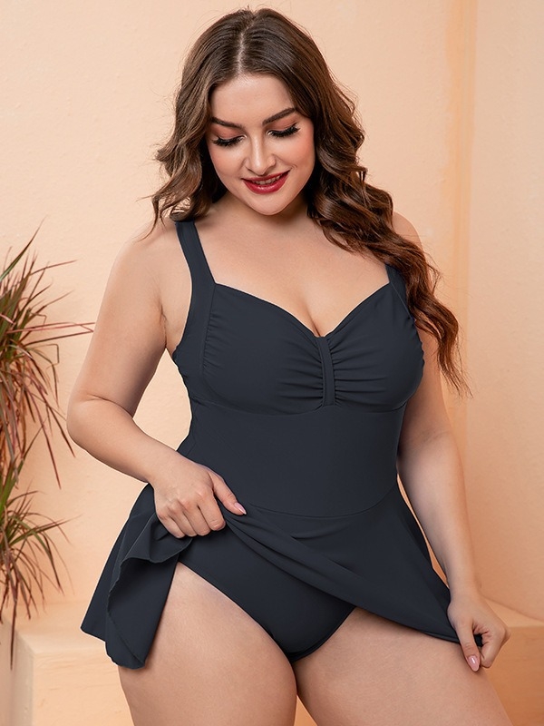 Ολόσωμο μαγιό για γυναίκες – υψηλή ελαστικότητα, με μαξιλαράκια στήθους χωρίς μεταλλική υποστήριξη (νάιλον 82%, επένδυση πολυεστέρα 95%, χωρίς μανίκια), συντηρητικό στυλ