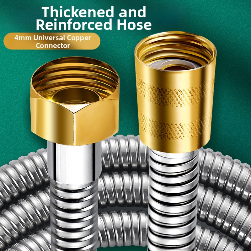 Душ маркуч, модел: душ маркуч, Материал: неръждаема стомана + метал, Монтаж: резбов, Номинално налягане: 6 MPa, Работна температура: 0–80 °C